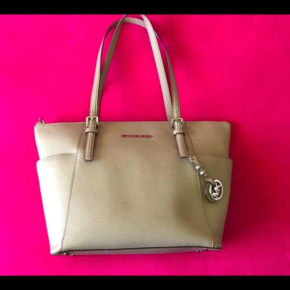 Michael Kors JetSet Gray Handbag